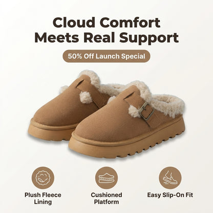 Plush Cozy Slippers - Soft Foot Support Without Hard or Flat Soles