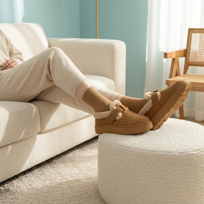 Plush Cozy Slippers - Soft Foot Support Without Hard or Flat Soles